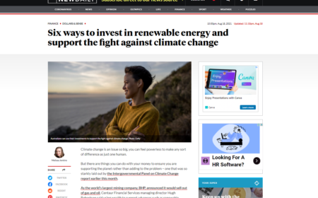 Six ways to invest in renewable energy and support the fight against climate change – The New Daily